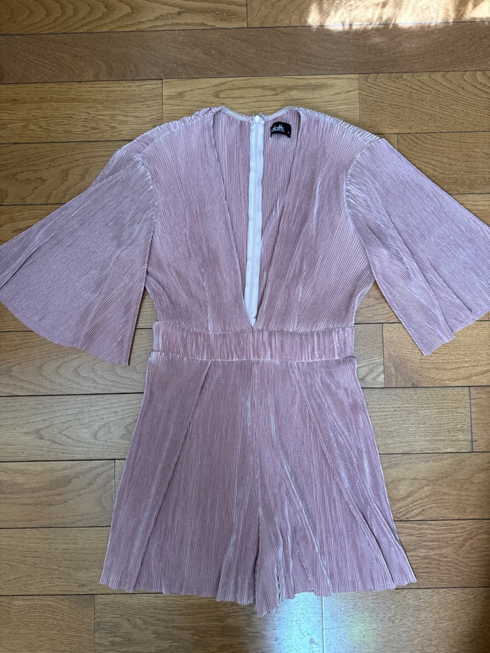 Dotti Dusty Rose Pleated Romper